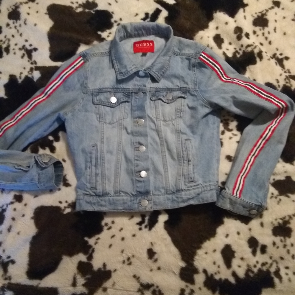 Guess women's small denim cropped top